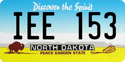 ND license plate IEE153