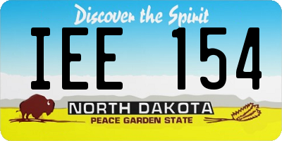 ND license plate IEE154