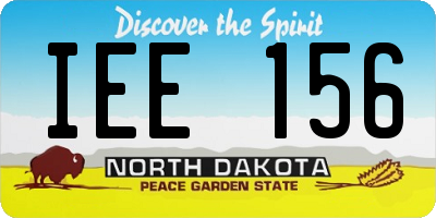 ND license plate IEE156