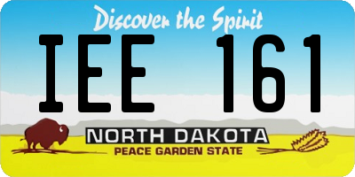 ND license plate IEE161