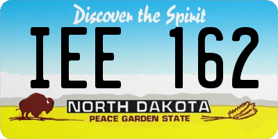 ND license plate IEE162