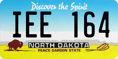 ND license plate IEE164