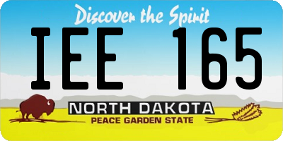 ND license plate IEE165