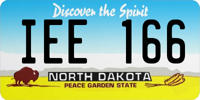 ND license plate IEE166