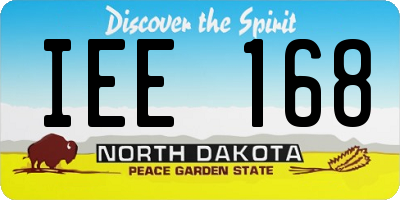 ND license plate IEE168