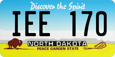 ND license plate IEE170