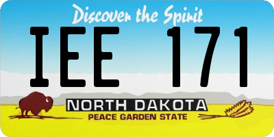 ND license plate IEE171