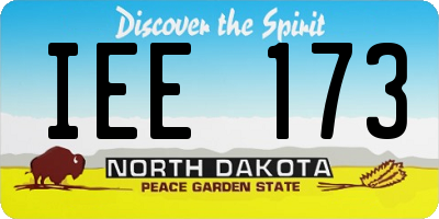 ND license plate IEE173