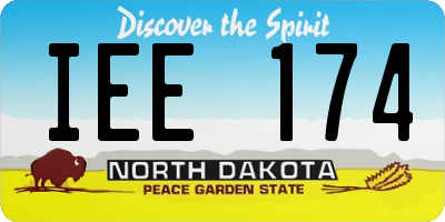 ND license plate IEE174