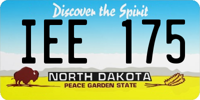 ND license plate IEE175