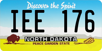 ND license plate IEE176