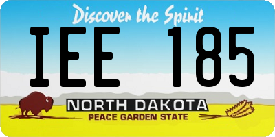 ND license plate IEE185