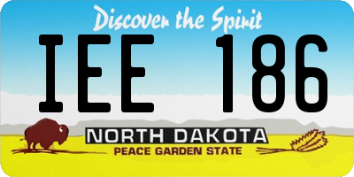 ND license plate IEE186