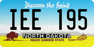 ND license plate IEE195