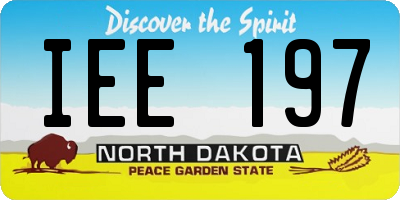 ND license plate IEE197