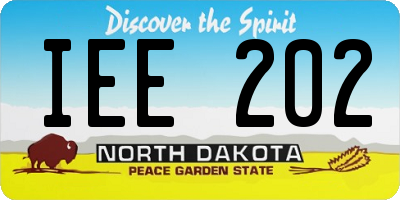 ND license plate IEE202