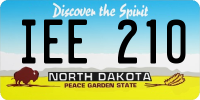 ND license plate IEE210