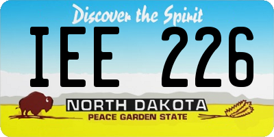 ND license plate IEE226