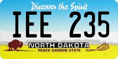 ND license plate IEE235
