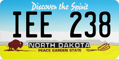 ND license plate IEE238