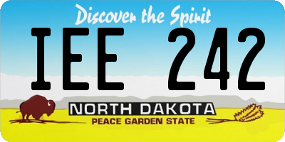 ND license plate IEE242