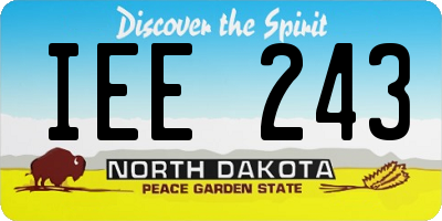 ND license plate IEE243