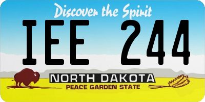 ND license plate IEE244