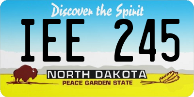 ND license plate IEE245