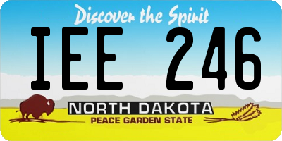 ND license plate IEE246