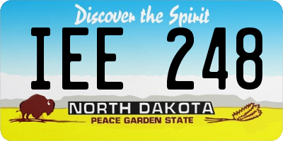 ND license plate IEE248