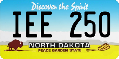 ND license plate IEE250