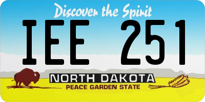 ND license plate IEE251