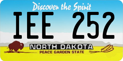 ND license plate IEE252