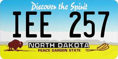 ND license plate IEE257