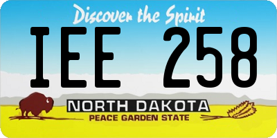 ND license plate IEE258