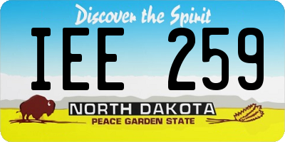 ND license plate IEE259
