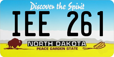 ND license plate IEE261