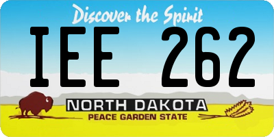 ND license plate IEE262