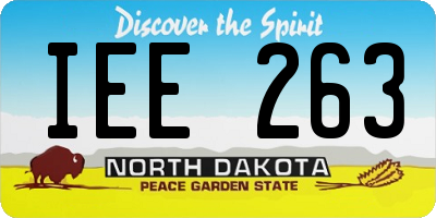 ND license plate IEE263