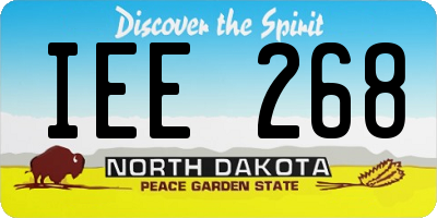 ND license plate IEE268