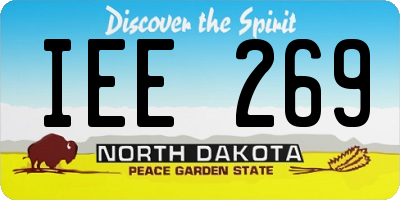 ND license plate IEE269