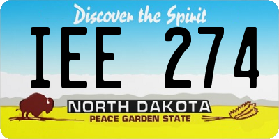 ND license plate IEE274