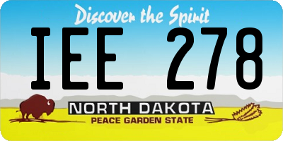 ND license plate IEE278