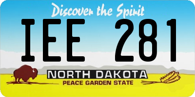 ND license plate IEE281