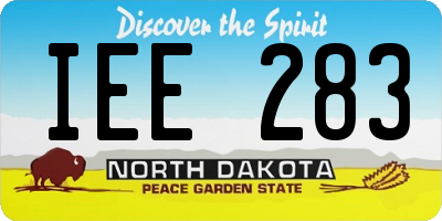 ND license plate IEE283
