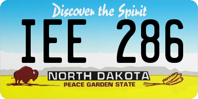 ND license plate IEE286