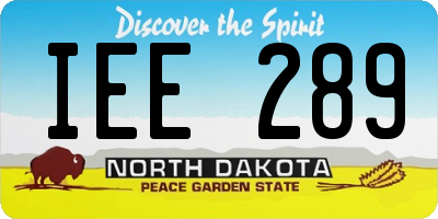 ND license plate IEE289