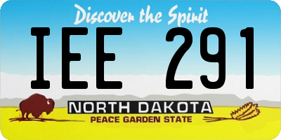ND license plate IEE291