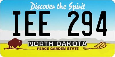 ND license plate IEE294