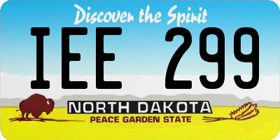 ND license plate IEE299
